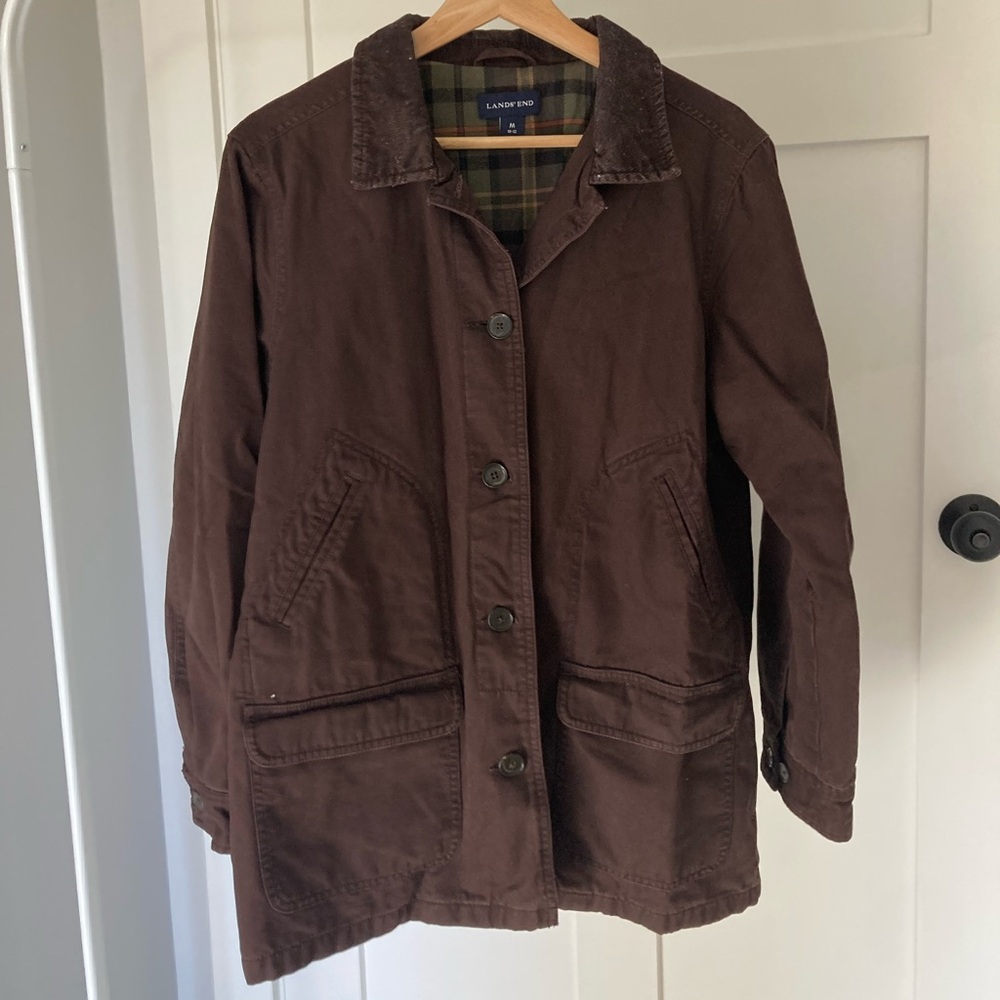 Lands' End Chocolate Brown Chore Coat